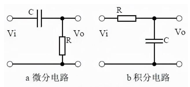 一例微分和积分电路的电路图