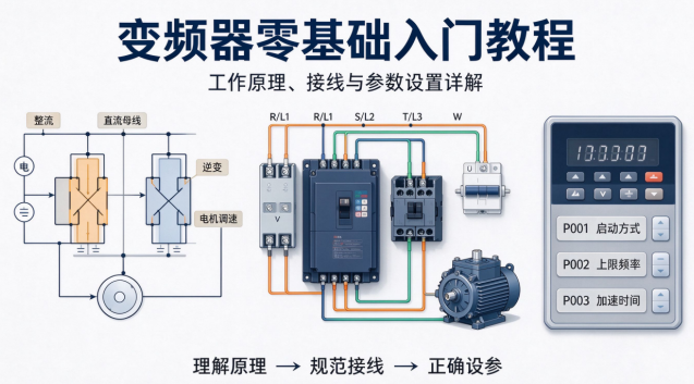 变频器零基础入门教程：工作原理、接线与参数设置详解